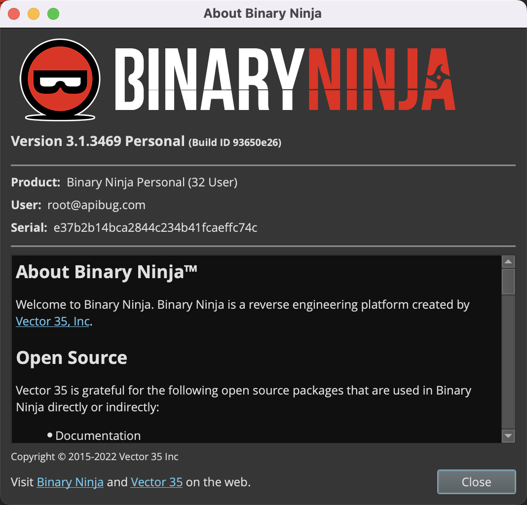 Binary Ninja3.1.3469 for Mac破解版-优秀的二进制分析与逆向分析工具-Apibug